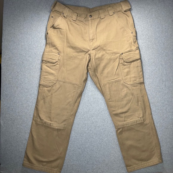 Duluth Trading Co Other - Duluth Trading Co Fire Hose Cargo Pants Mens 42x32 Tan Cotton Canvas Workwear